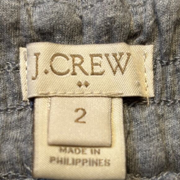 J. Crew Jersey Skirt Gray Elastic Waist Dolphin Hem Size 2 - Picture 3 of 4